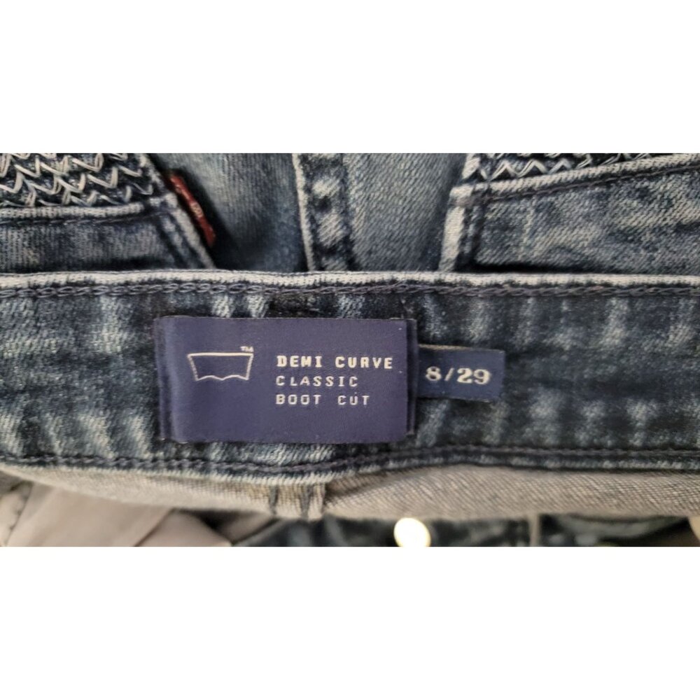 Levis Womens Bootcut Denim Jeans Size 5 Distressed Hem - Picture 7 of 9
